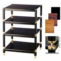 Spark 4 Gold Capspike Black Poles 4 Cherry Shelves 13- 9- 7 in. Stand SP4144563
